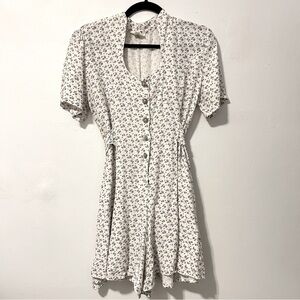 vintage floral romper intricate buttons